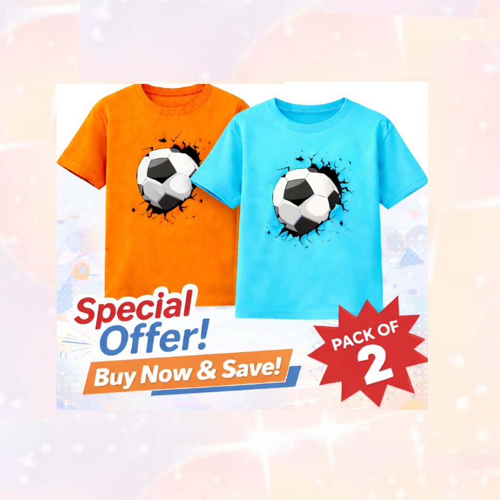 Pack of 2 Kids Football T-Shirts